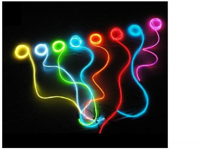 2017 lighting up glow sewable flat el wire for party Halloween cosplay clothes
