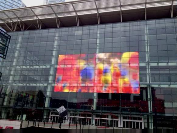Full Color RGB LED Decorative Glass Transparent  Display Curtain Wall