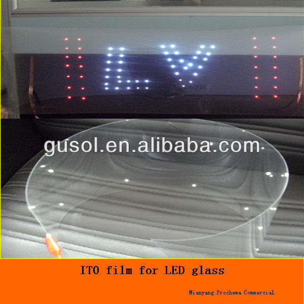 LED Glass Film 50ohm ito film