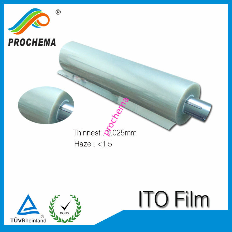 Prochema conductive transparent 100ohm ito coated pet film